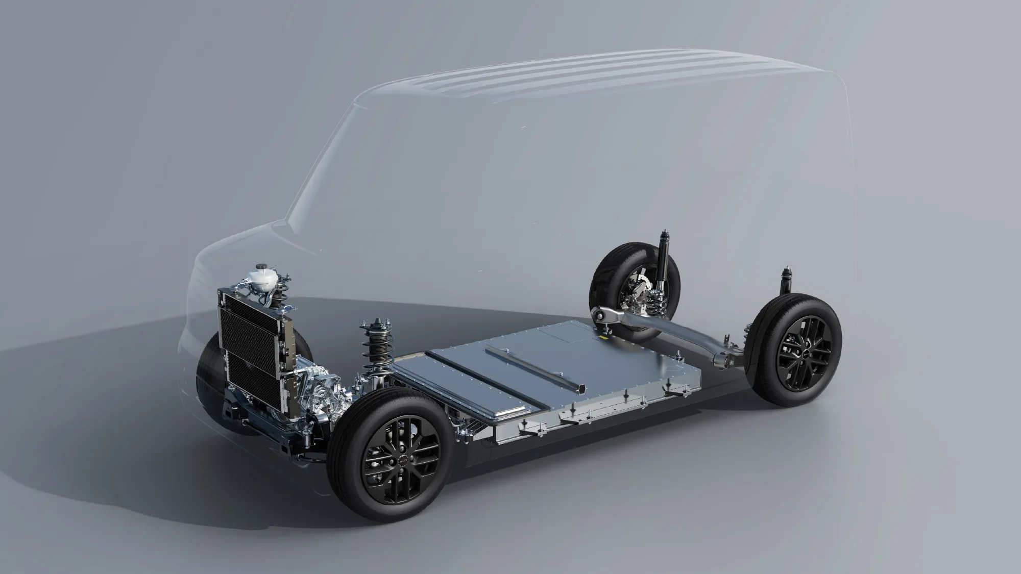 BYD RACCOの床下に収まるブレードバッテリー構造図